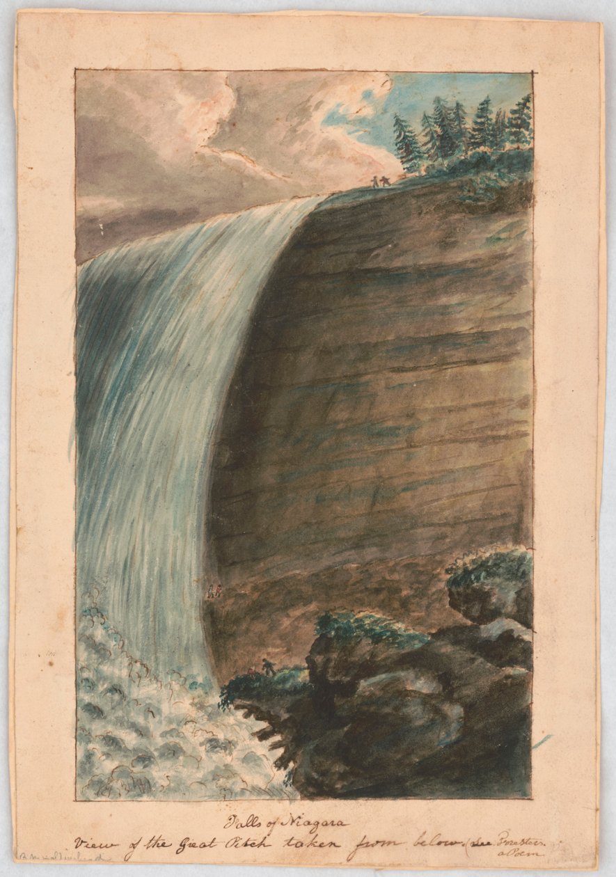 Niagarafallen. Vy över den stora planen tagen underifrån, se Foresters, a poem LCCN2016648705 av Alexander Wilson