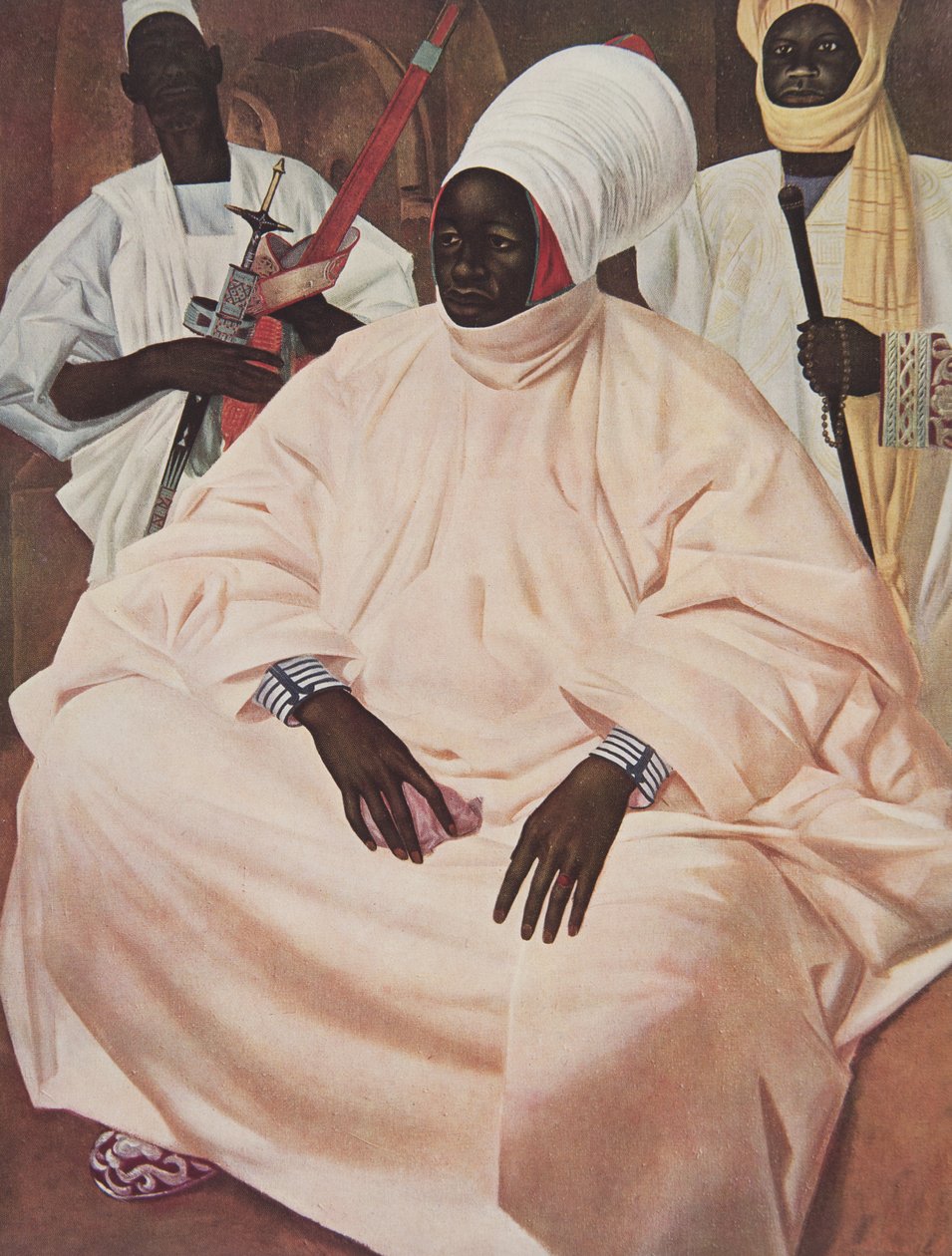 Barma Mata, Sultan av Zinder (studie för porträttet), från afrikanska teckningar och målningar, avrättad under Citroen Center Africa-expeditionen, andra Haardt Audouin-Dubreuil-uppdraget, pub. Paris av Alexander Yakovlev