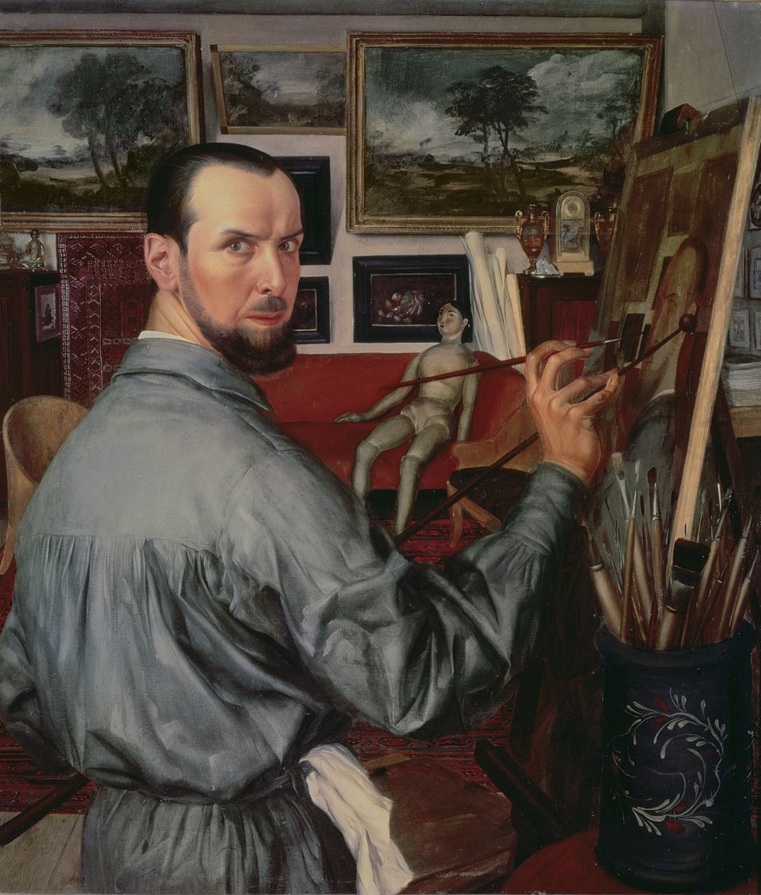 Självporträtt, 1917 av Alexander Yakovlev