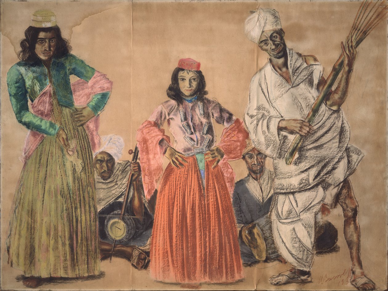 Musiker i Srinagar, 1932 av Alexander Yevgenyevich Yakovlev