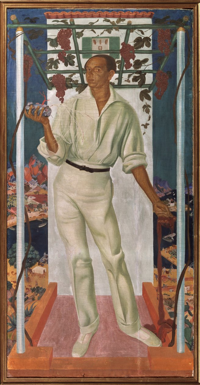 Porträtt av den mexikanske konstnären Roberto Montenegro Nervo 1887-1968, 1915 av Alexander Yevgenyevich Yakovlev