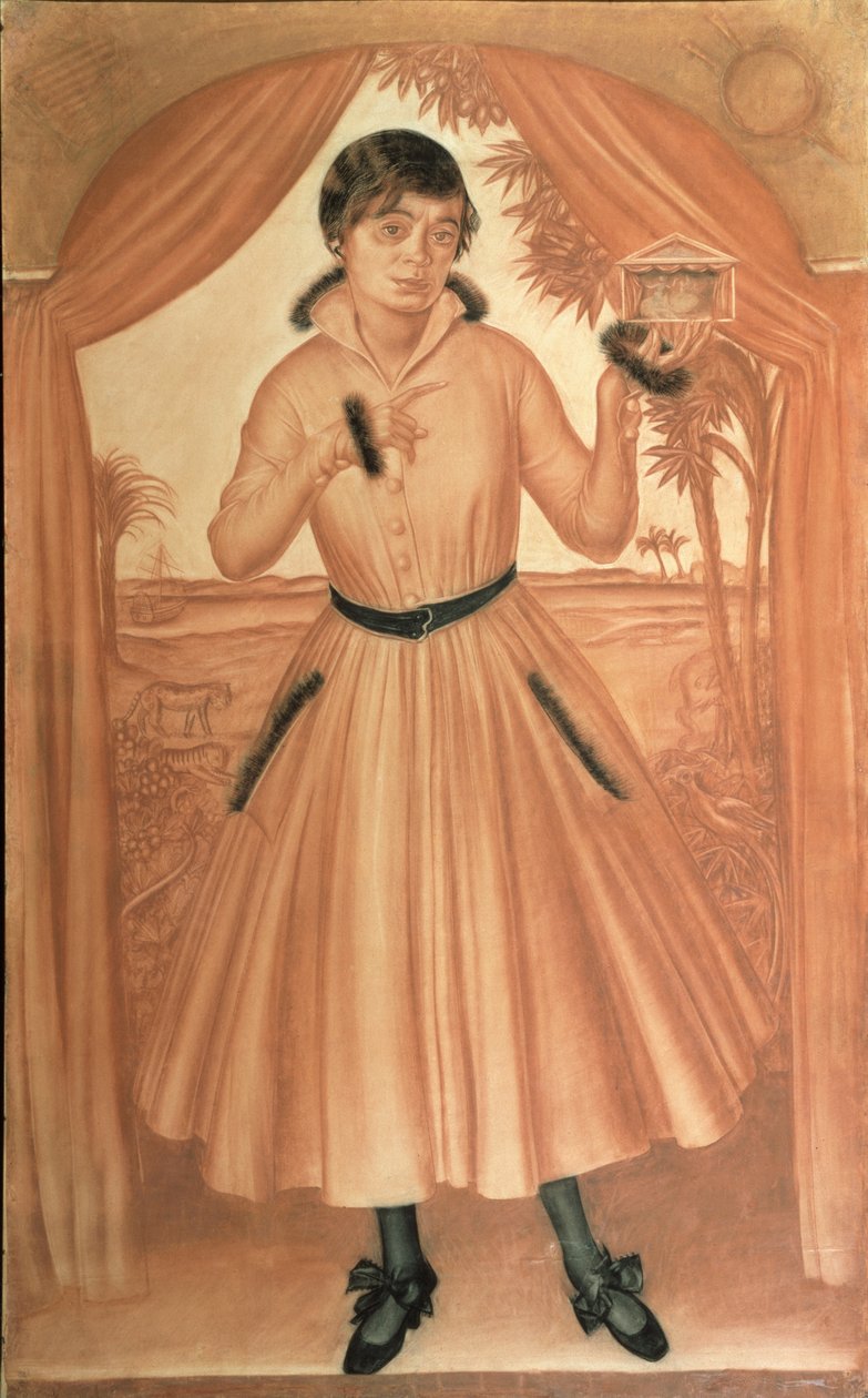 Porträtt av konstnärens hustru, ca. 1917 av Alexander Yevgenyevich Yakovlev