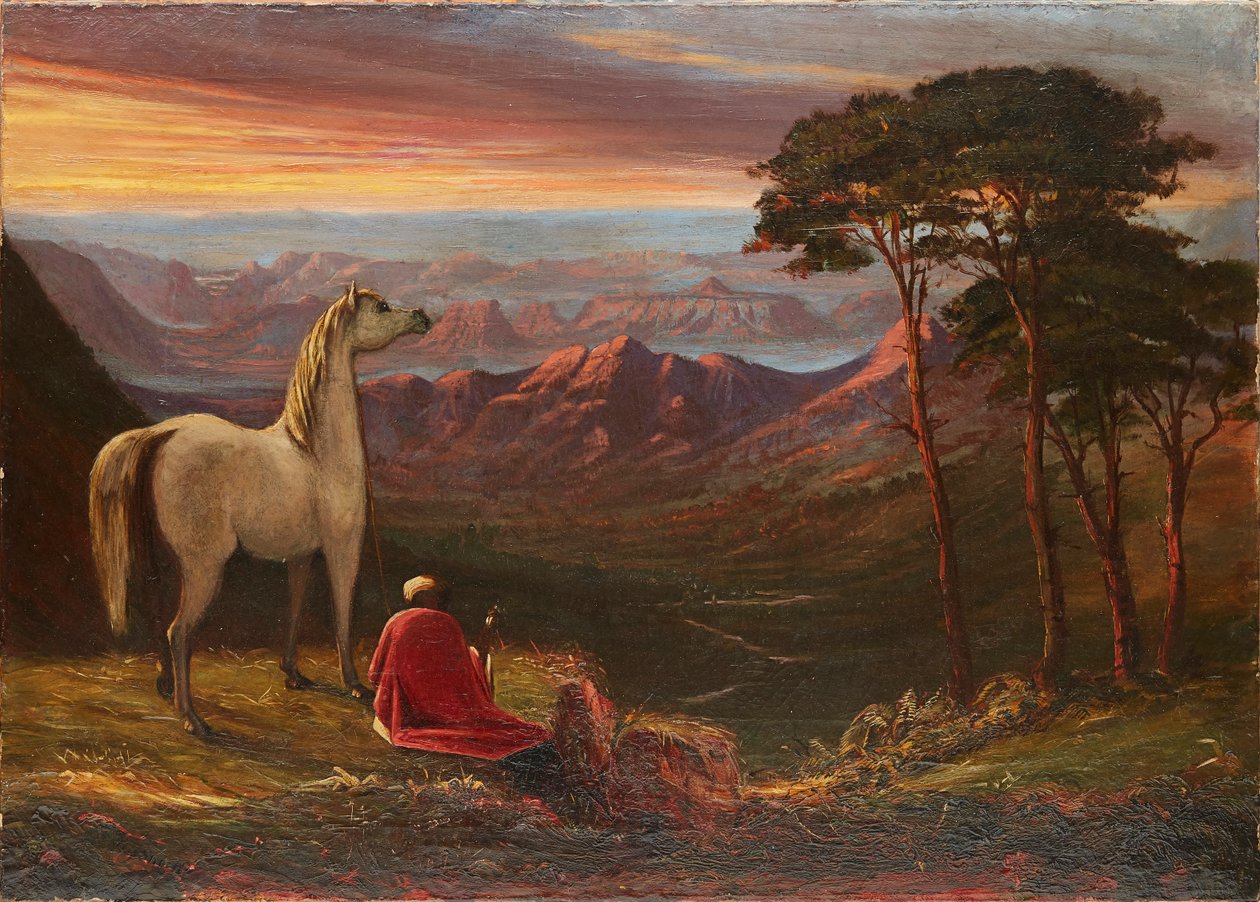 Scene Amongst the Hills, Mahabaleshwar (olja på duk) av Alexander Young Short
