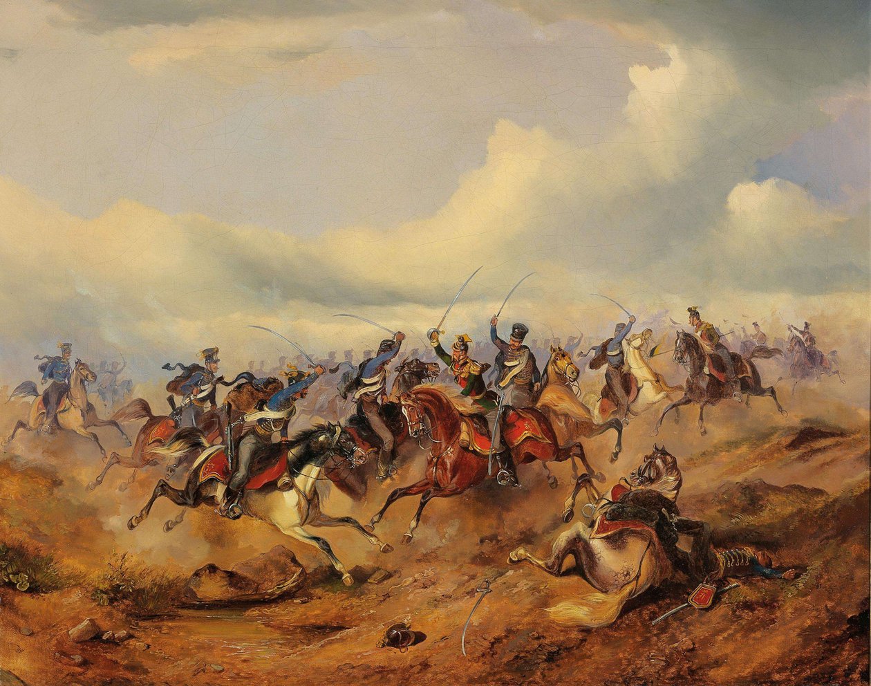 En scen från den ungerska revolutionen 1848-1849, ca. 1850. av Alexander von Bensa