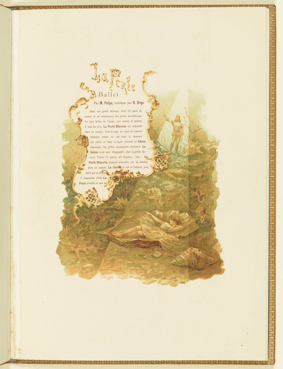 Program för balett La Perle av Marius Petipa och Riccardo Drigo, 1896. av Alexander von Hohen