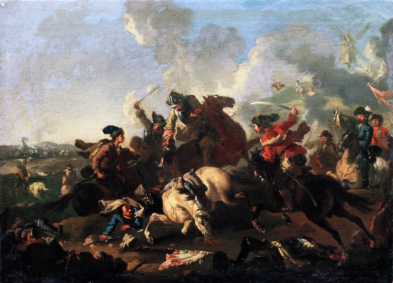 Scen från slaget vid Poltava av Alexander von Kotzebue