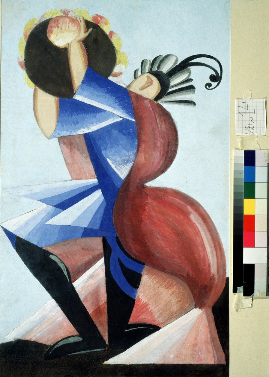 Teaterkostym för pjäsen ""Romeo och Julia"" av William Shakespeare. Gouache av Alexandra Alexandrovna Exter (1882-1949) 1921 State A. Radishchev Art Museum, Saratov av Alexandra Alexandrowna Exter