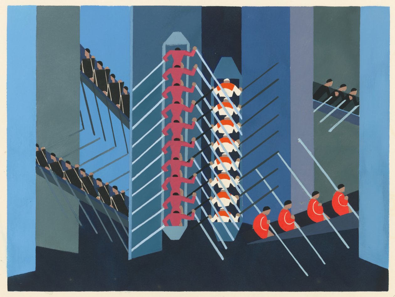 Naturskön design från portföljen Décors de Théâtre, 1930. av Alexandra Alexandrowna Exter