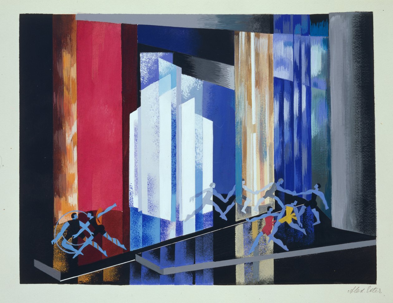 Scenografi för en balett, illustration från 
