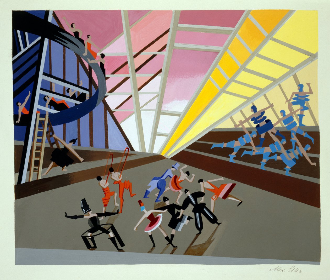 Scenografi för en balett, illustration från 