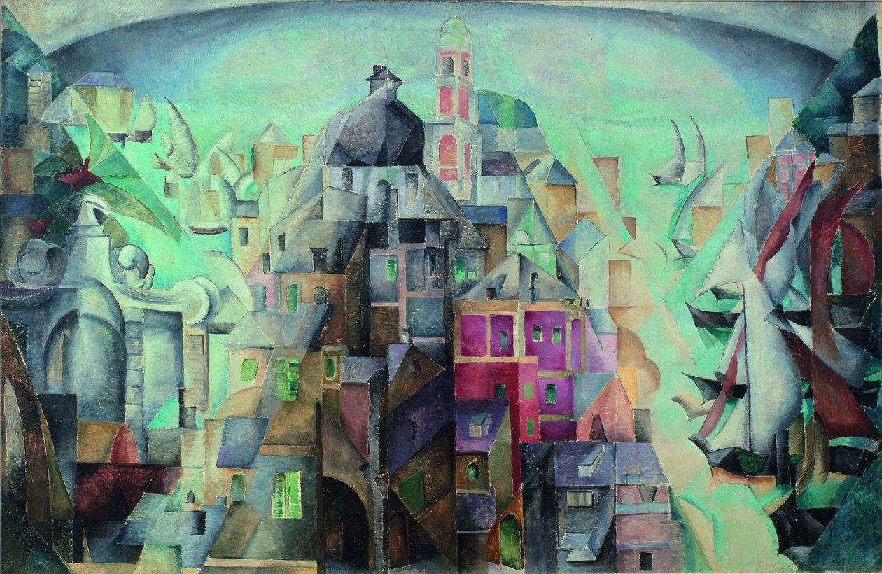 Syntetisk utsikt över staden Diepe, 1912-1913 av Alexandra Alexandrowna Exter