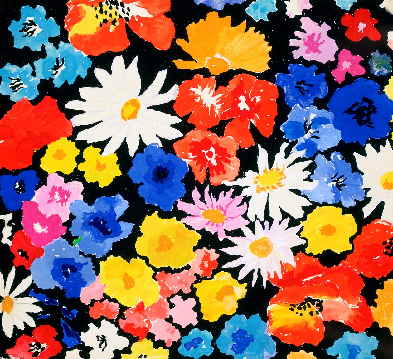 Dekorativ kompositbukett med blommor, 1900-tal av Alexandra Alexandrowna Exter