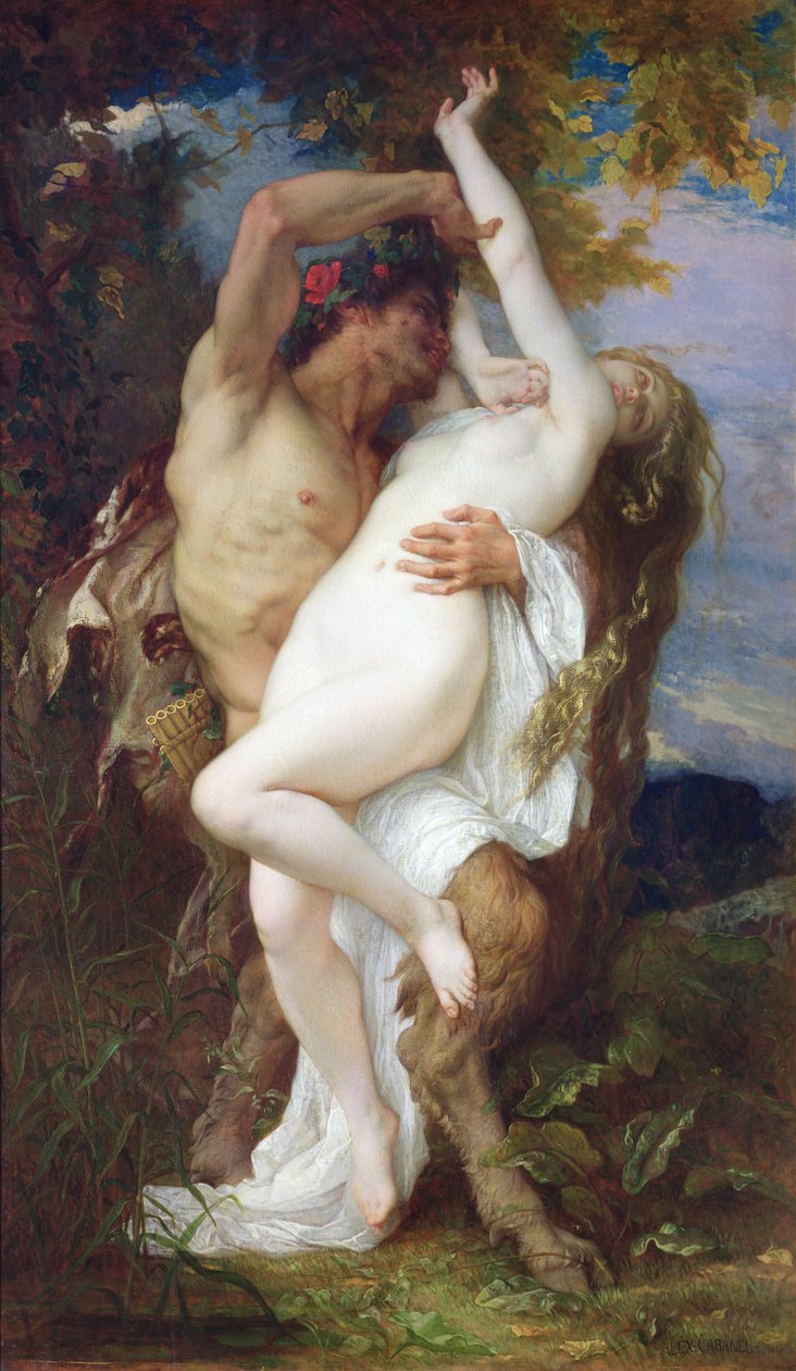 Nymf bortförd av en faun, 1860 av Alexandre Cabanel