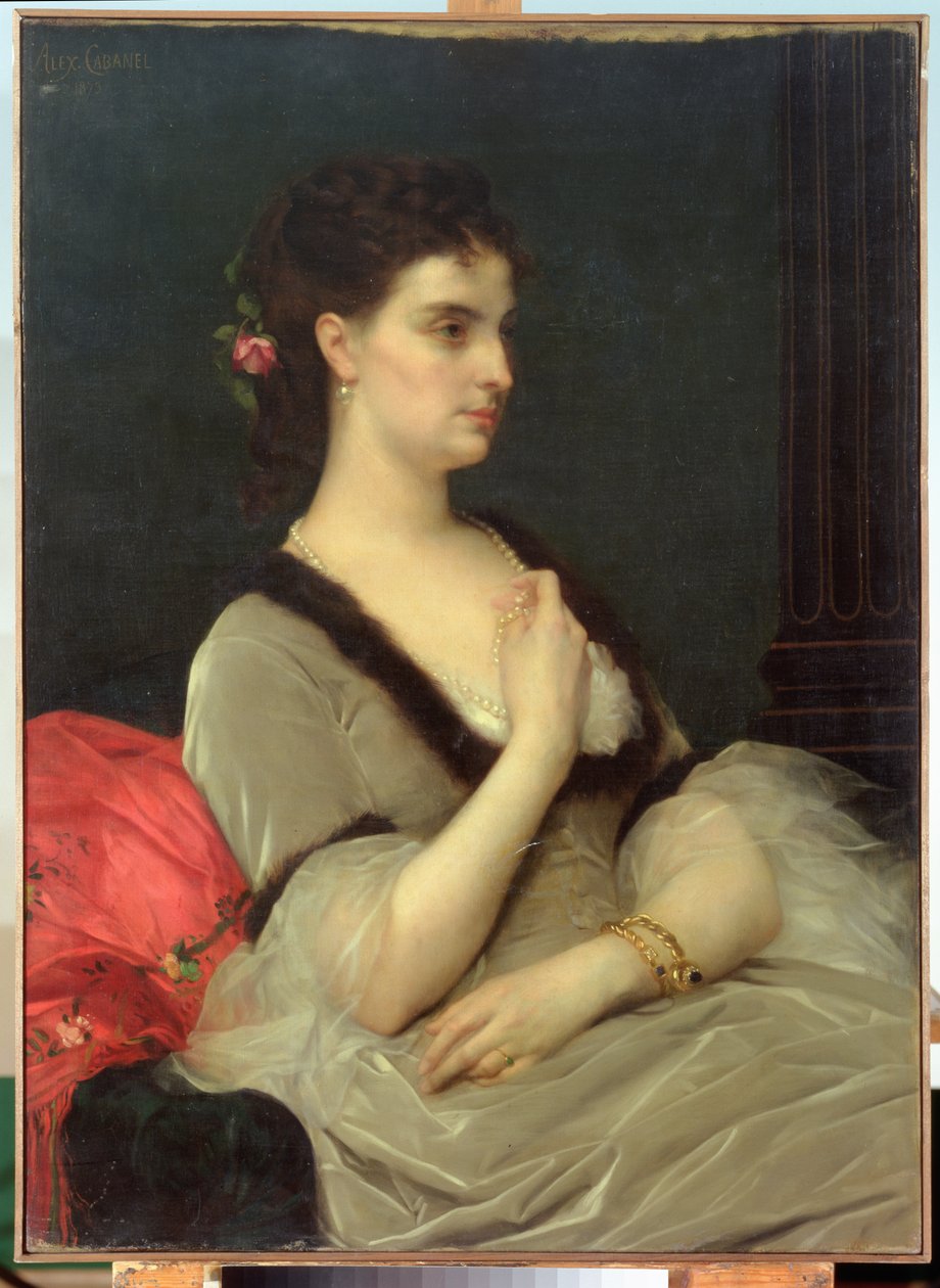 Porträtt av grevinnan E.A. Vorontova-Dashkova, 1873 av Alexandre Cabanel