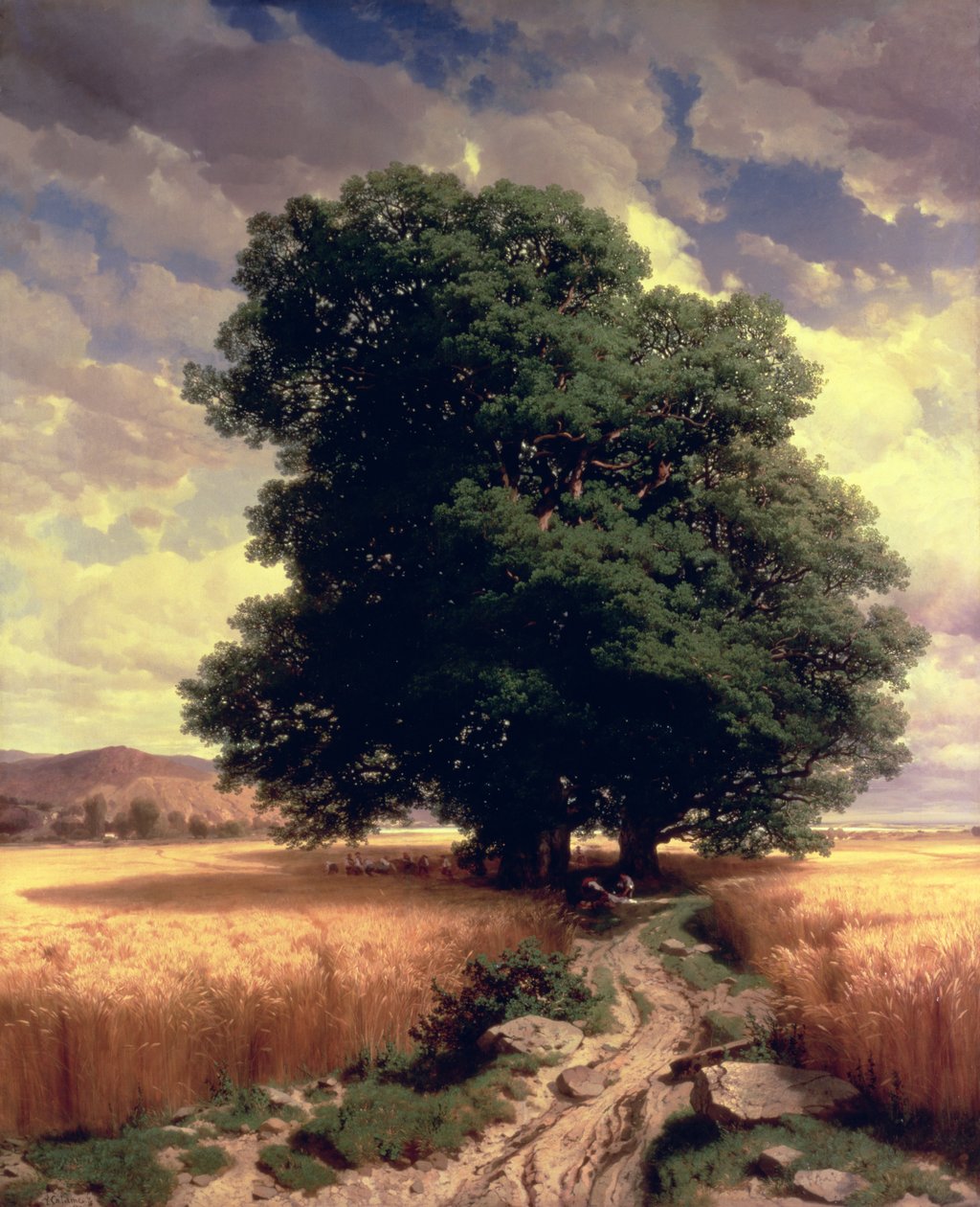 Landskap med ekar, 1859 av Alexandre Calame
