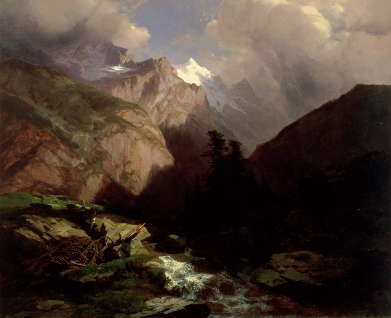 Jungfrau, Schweiz av Alexandre Calame