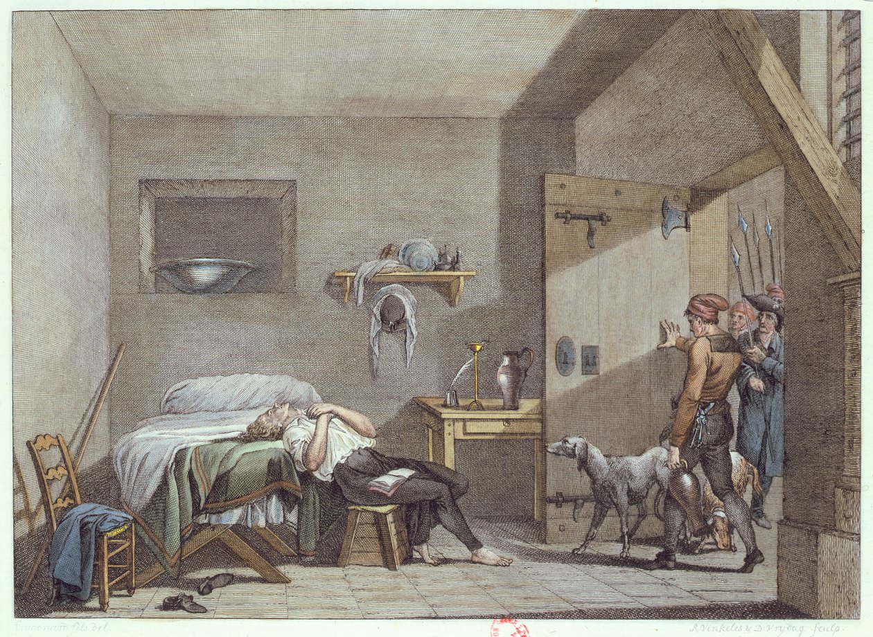Condorcet dog i fängelse den 28 mars 1794 av Alexandre Evariste Fragonard