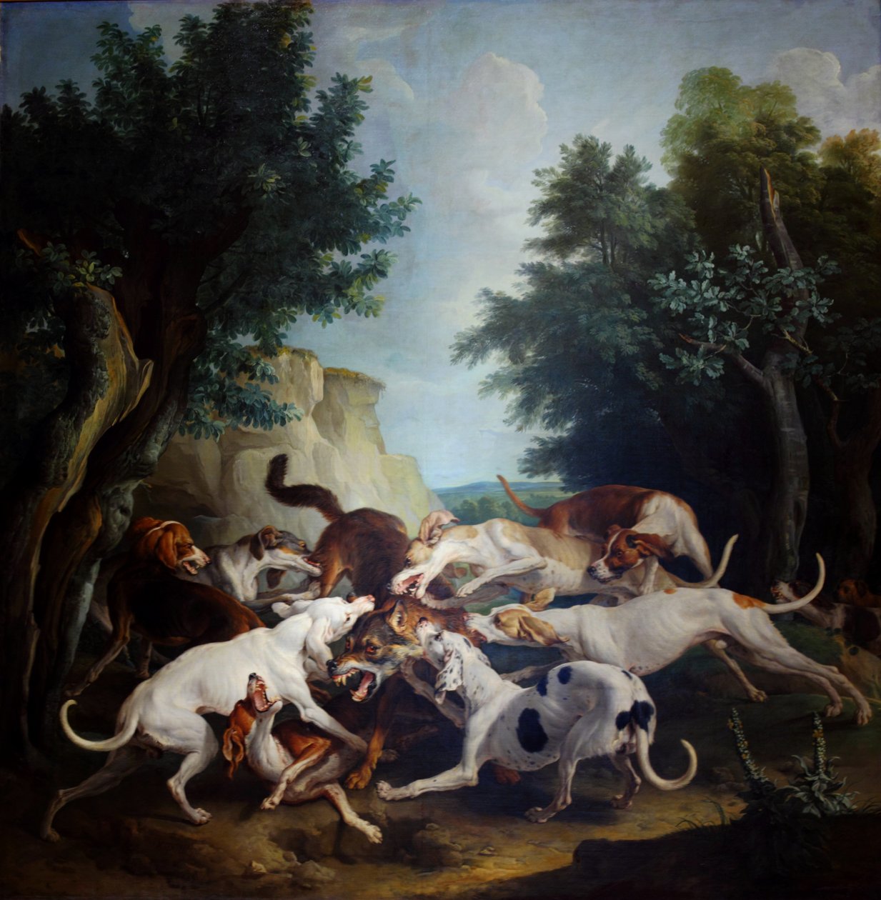 La chasse au loup av Alexandre Francois Desportes