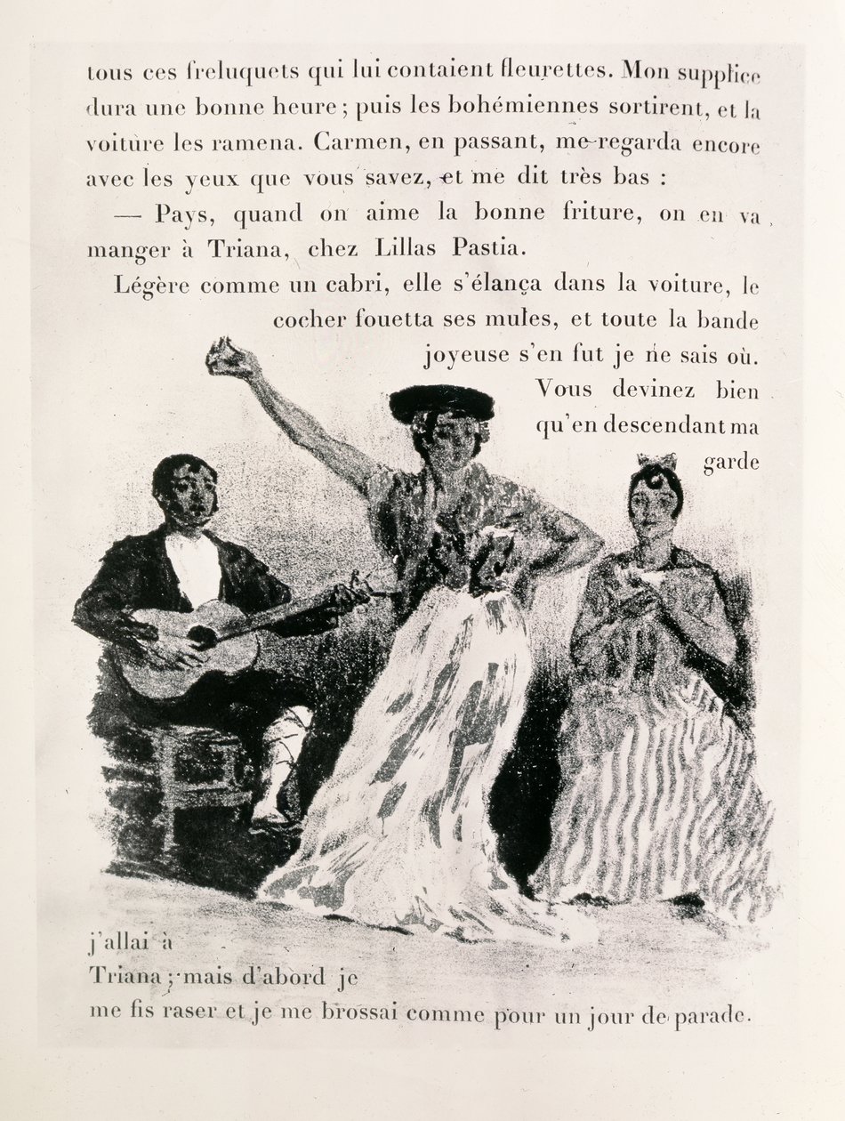Carmen dansar, pub.1901 av Alexandre Lunois