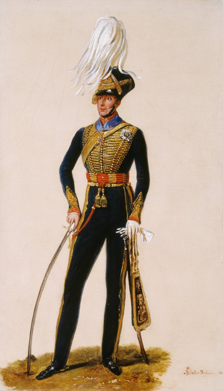 Generallöjtnant Sir Thomas Downman (1776-1852) KCH Royal Horse Artillery, ca 1832 (olja på kvarnbräda) av Alexandre Jean Dubois Drahonet