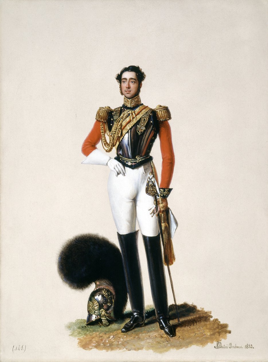 Löjtnant Thomas Myddleton Biddulph (1809-78) 1st Life Guards, 1833 (olja på papp) av Alexandre-Jean Dubois Drahonet