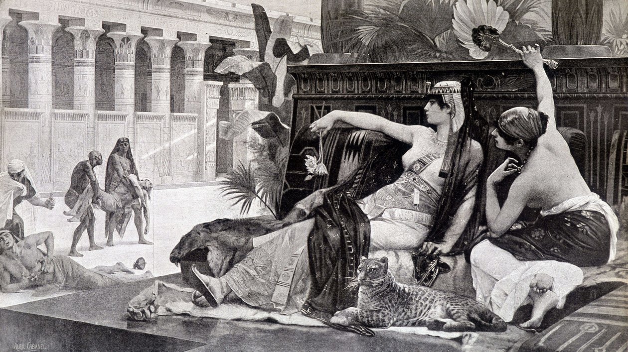 Cleopatra provar gifter på sina undersåtar - av Cabanel av after Alexandre Cabanel