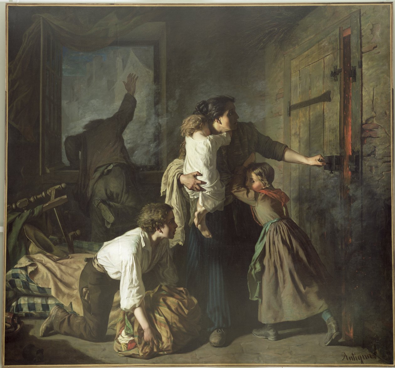 Branden, 1850 av Alexandre Antigna