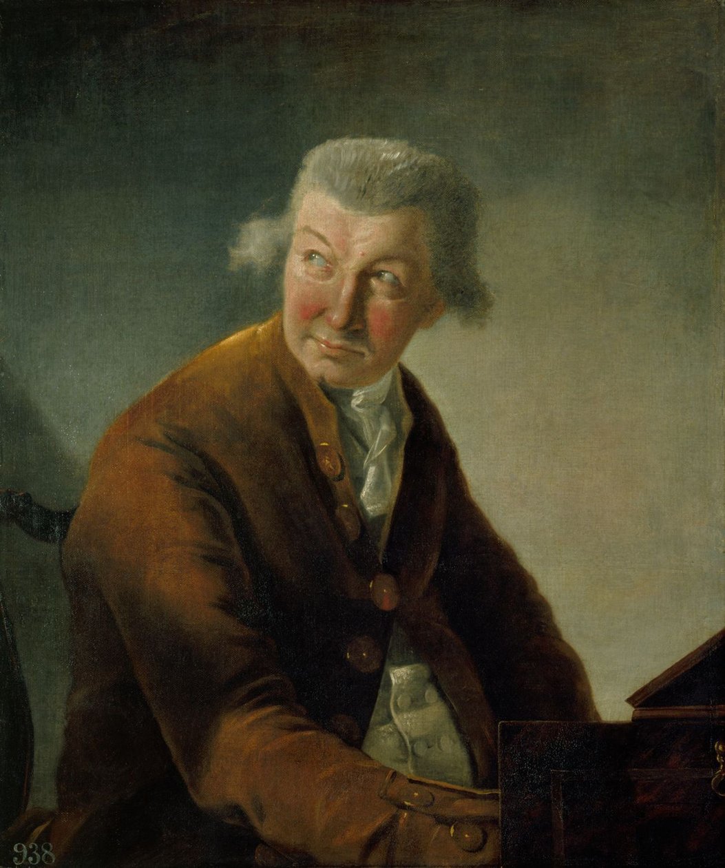 Porträtt av Carl Friedrich Abel 1723-1787 av Alexandre Auguste Robineau