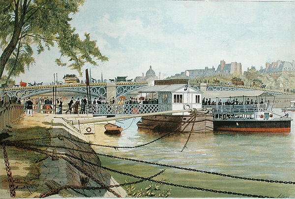 Ponton i Suresnes, bredvid Pont des Saints Peres av Alexandre Brun