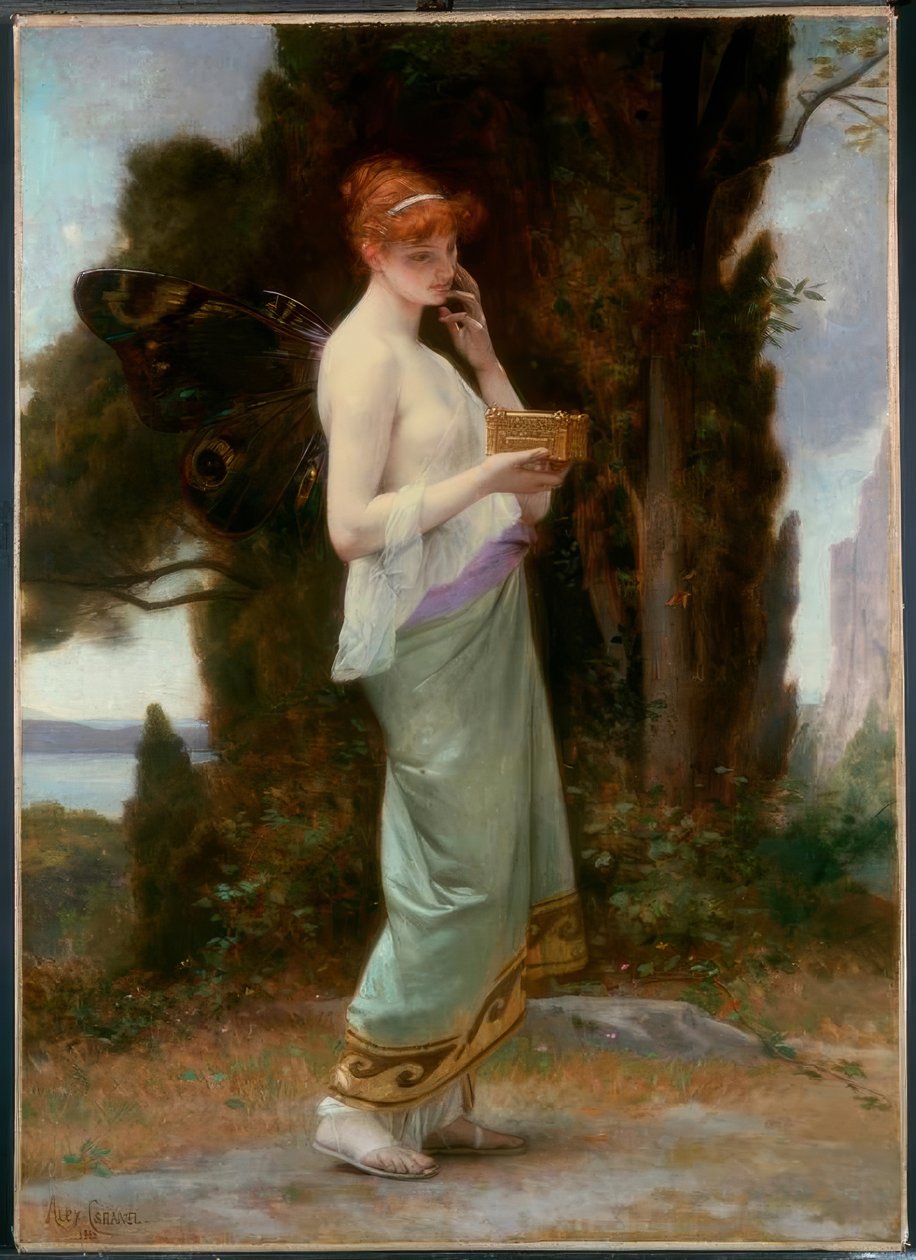 A. Cabanel, Psyche med asken Proserpina / Gem., 1881 av Alexandre Cabanel