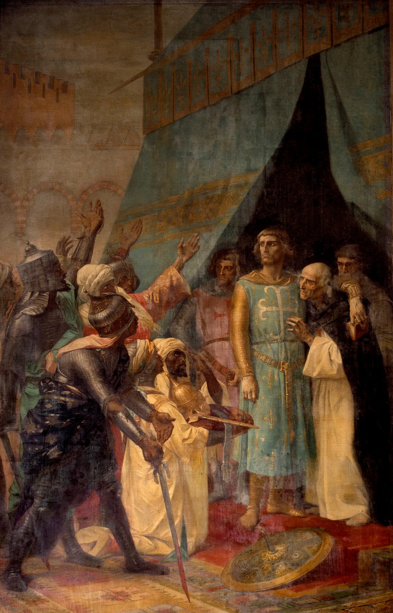 Sjunde korståget: Kung Ludvig IX (Saint Louis) (1214-1270) i Jerusalem. Målning av Alexandre Cabanel (1823-1889) 1800-talets Paris, Pantheon av Alexandre Cabanel