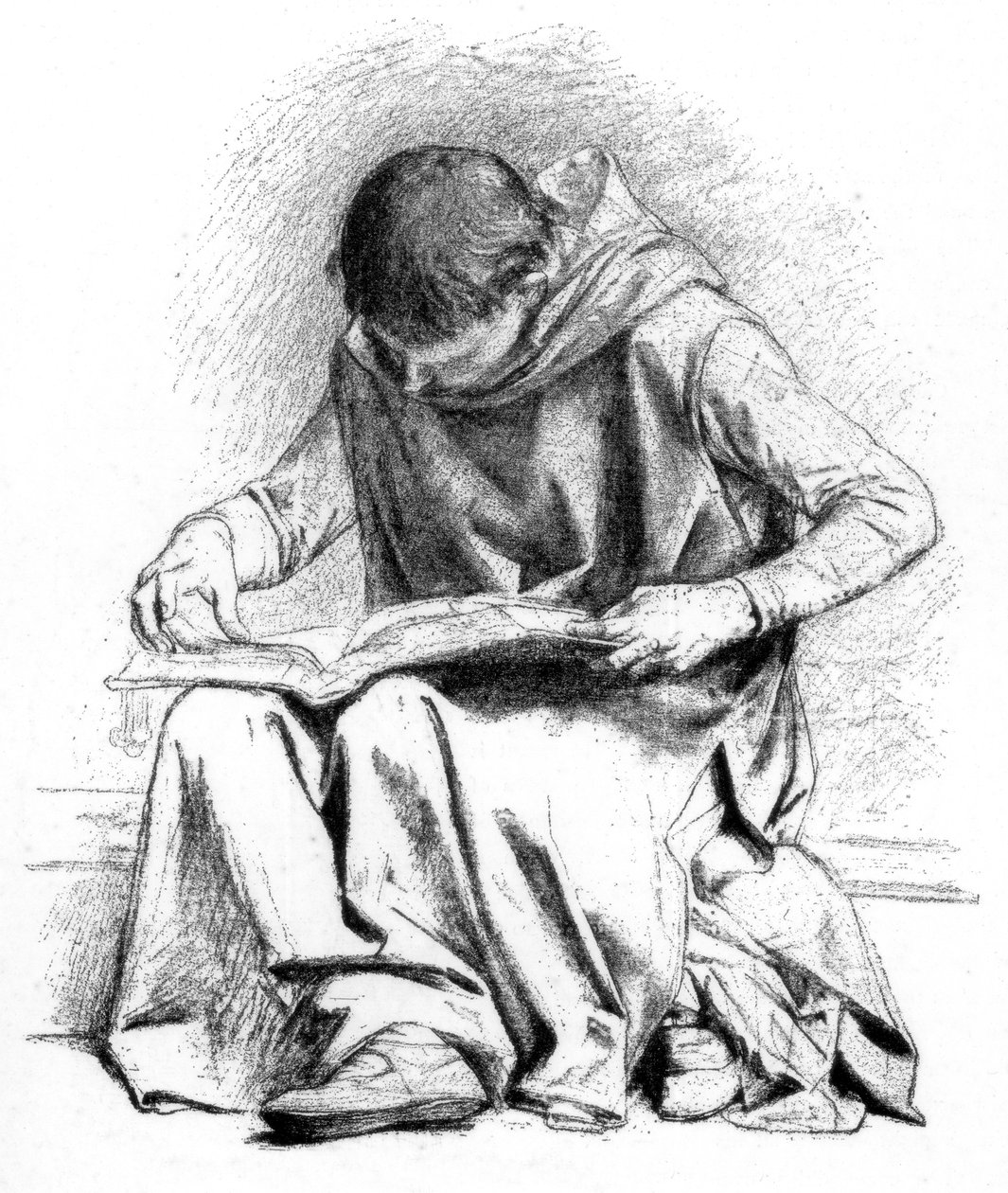 Studie för The Education of St Louis Pantheon, c1880-1882. av Alexandre Cabanel