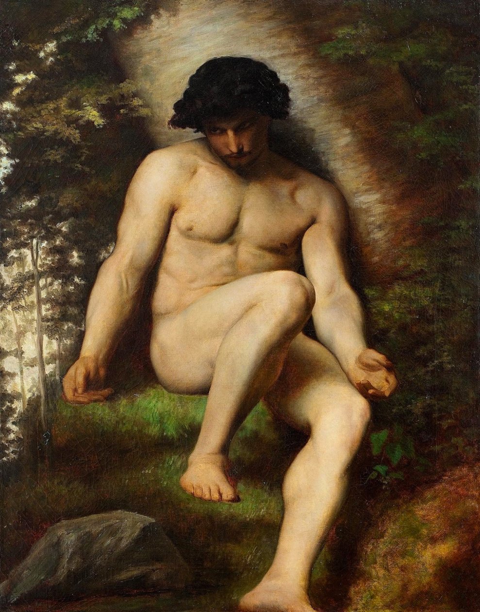 Studie av Adam för Paradis perdu, c.1863 av Alexandre Cabanel