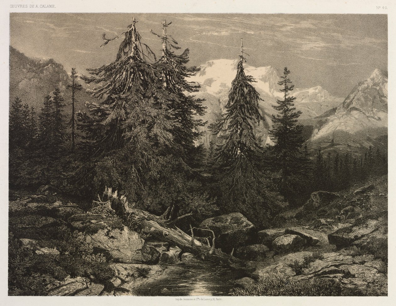 Alpström. av Alexandre Calame