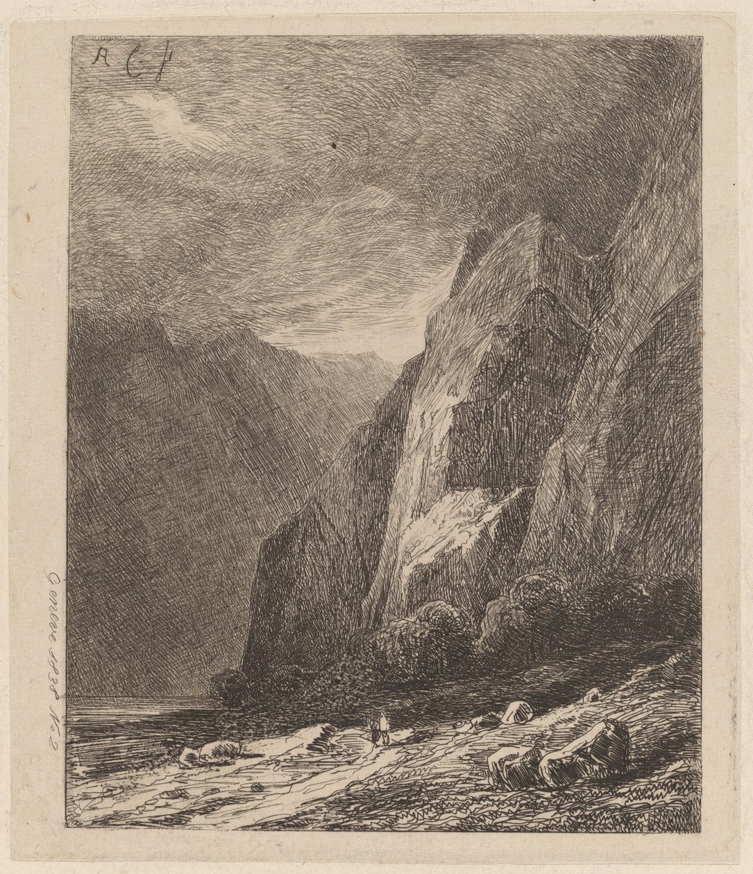 Klippor i en storm av Alexandre Calame