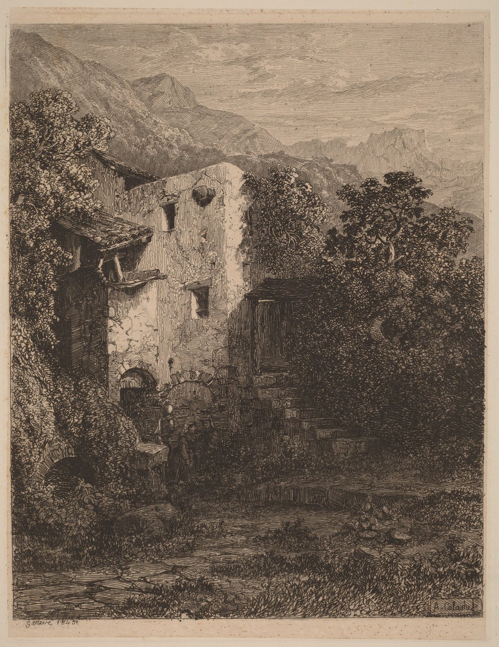 Förfallet hus av Alexandre Calame