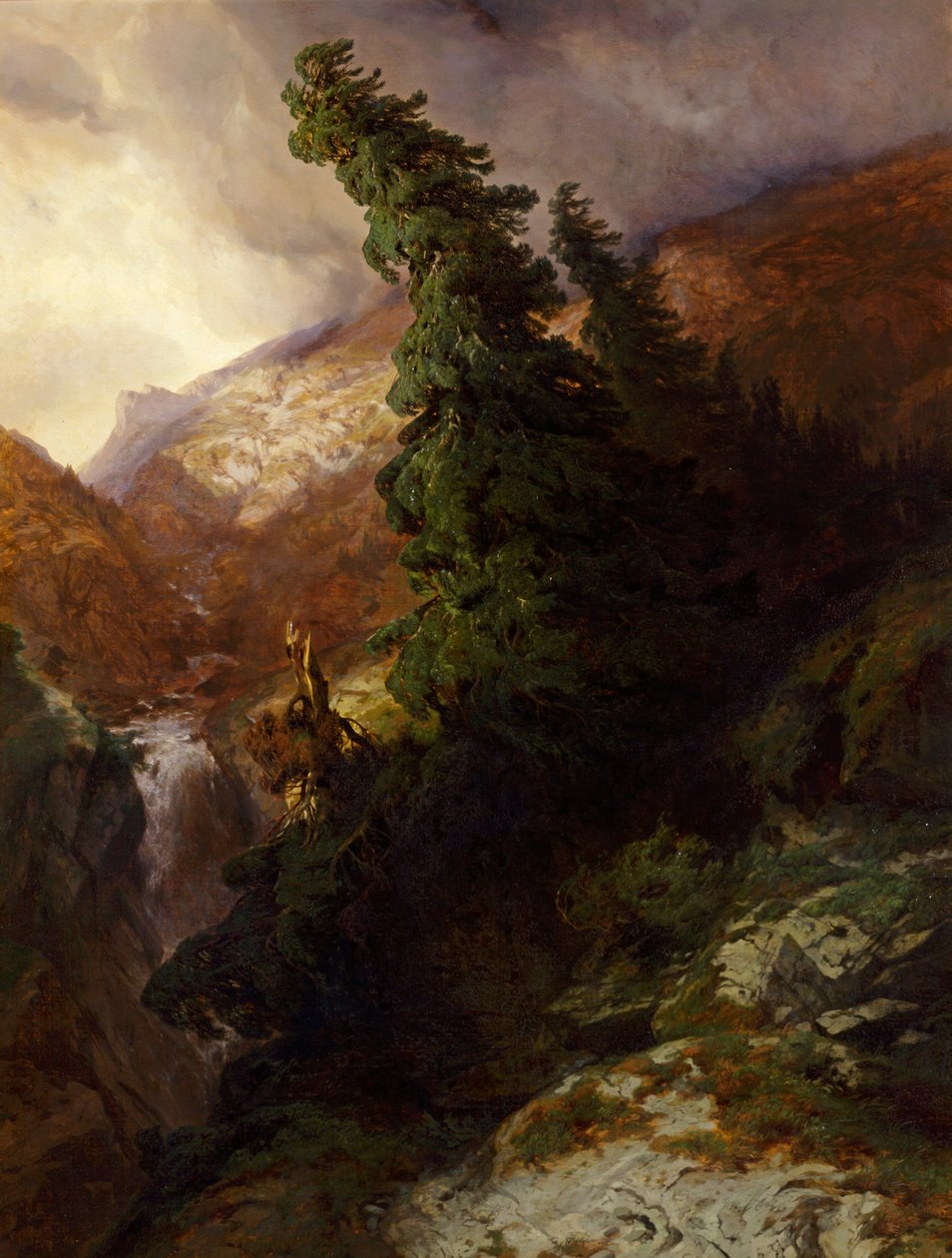Högfjällsklyfta (Handeggdalen i kantonen Bern) av Alexandre Calame