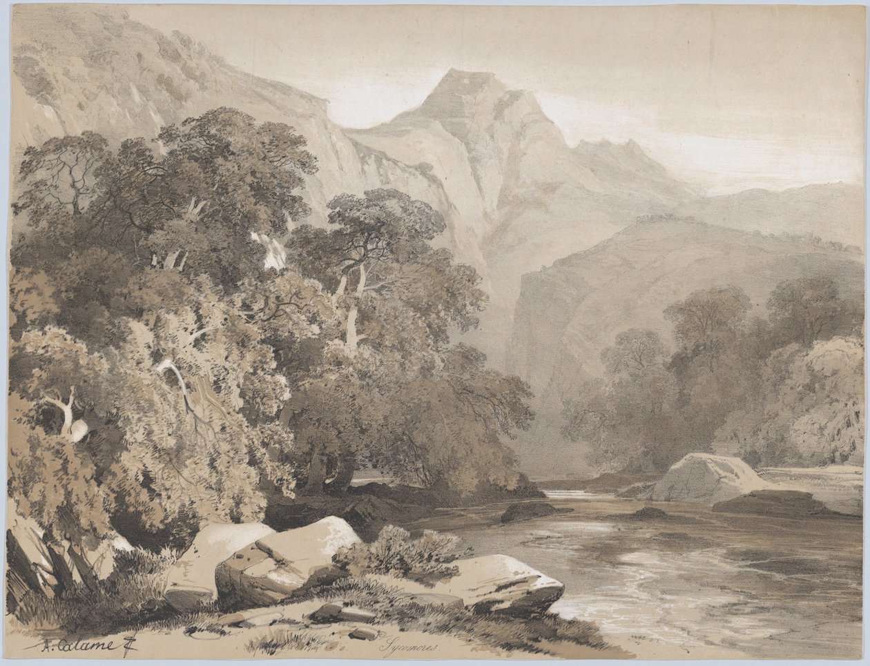 Landskap, 1800-talet. av Alexandre Calame