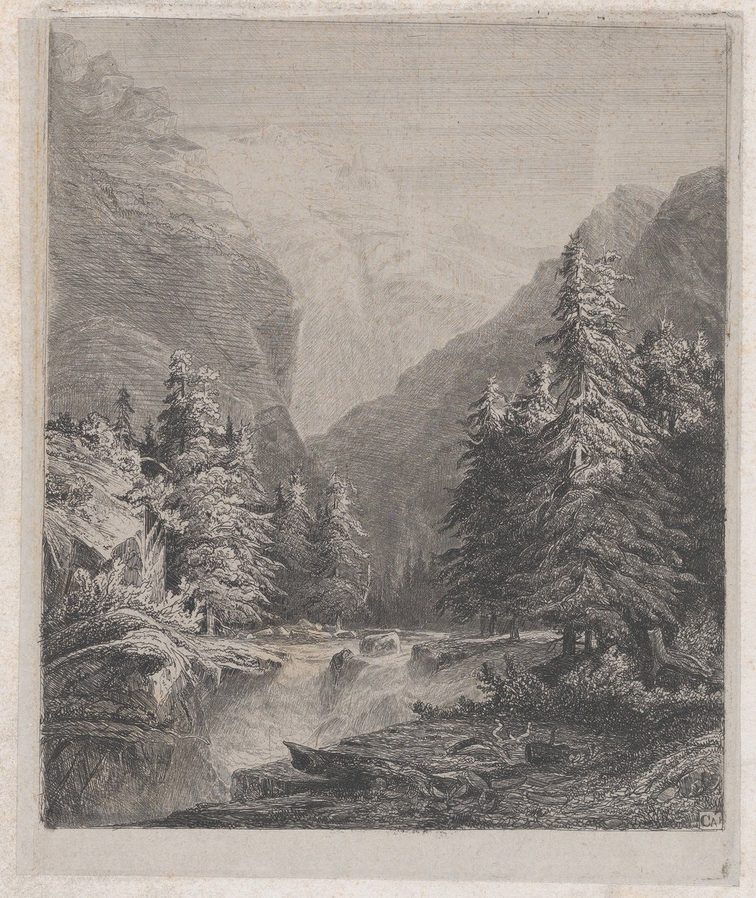 Landskap, 1800-talet. av Alexandre Calame