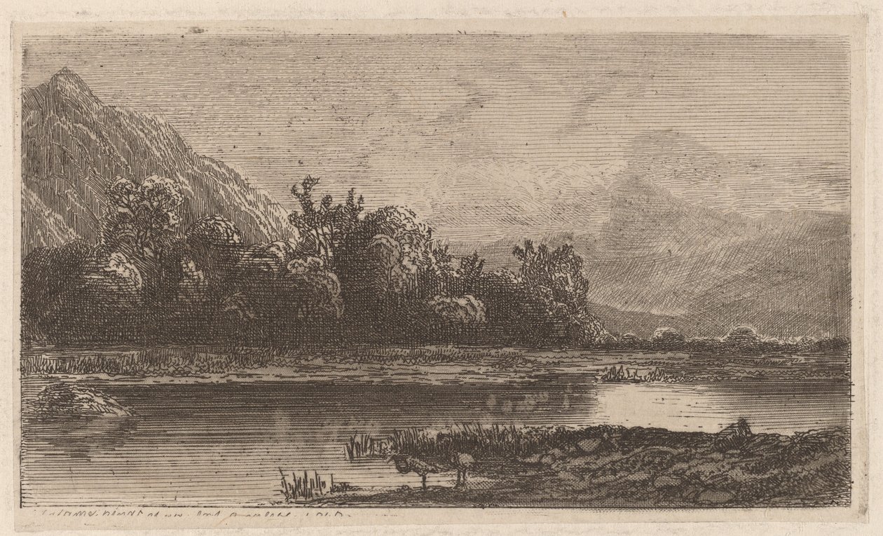 Bergssjö av Alexandre Calame