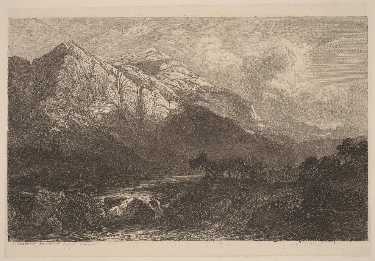 Bergsbäck av Alexandre Calame