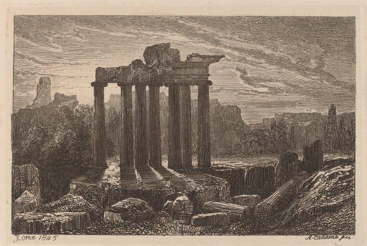 romerska ruiner av Alexandre Calame