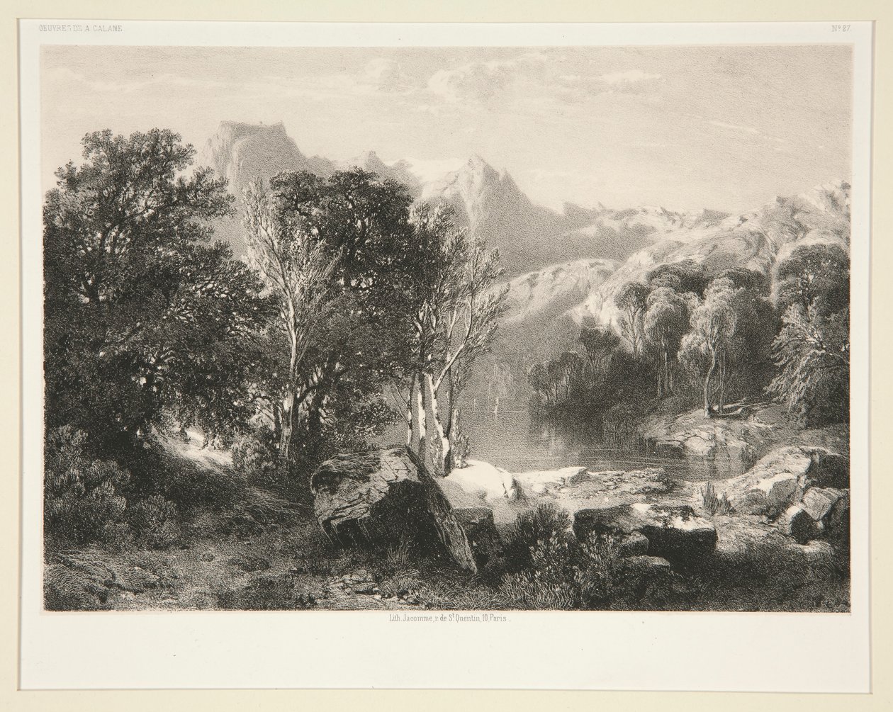 Lucerne Lake souvenir av Alexandre Calame
