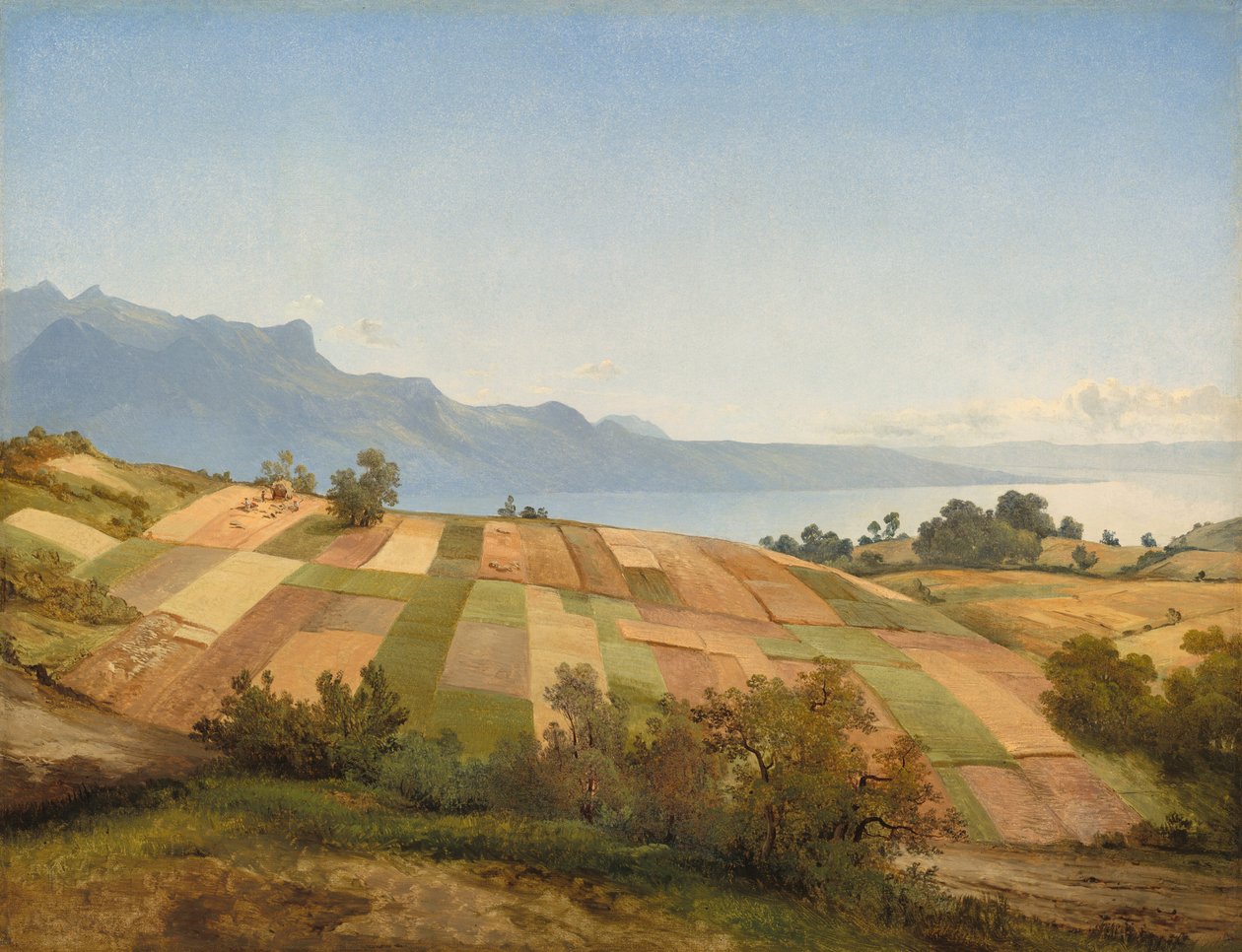 Swiss Landscape, ca 1830 (olja på papper på duk) av Alexandre Calame