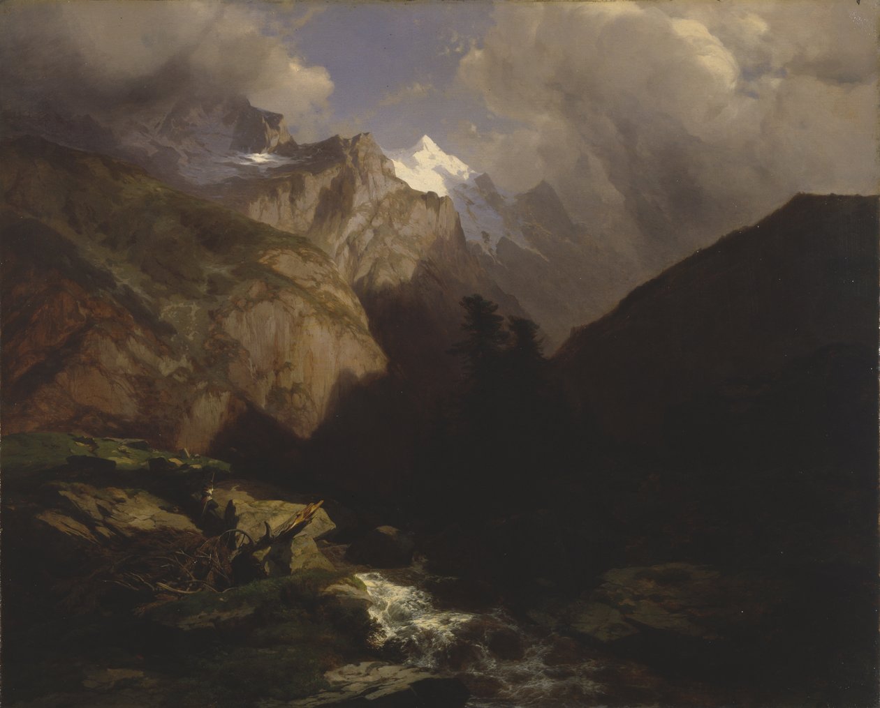 Jungfrau, Schweiz av Alexandre Calame