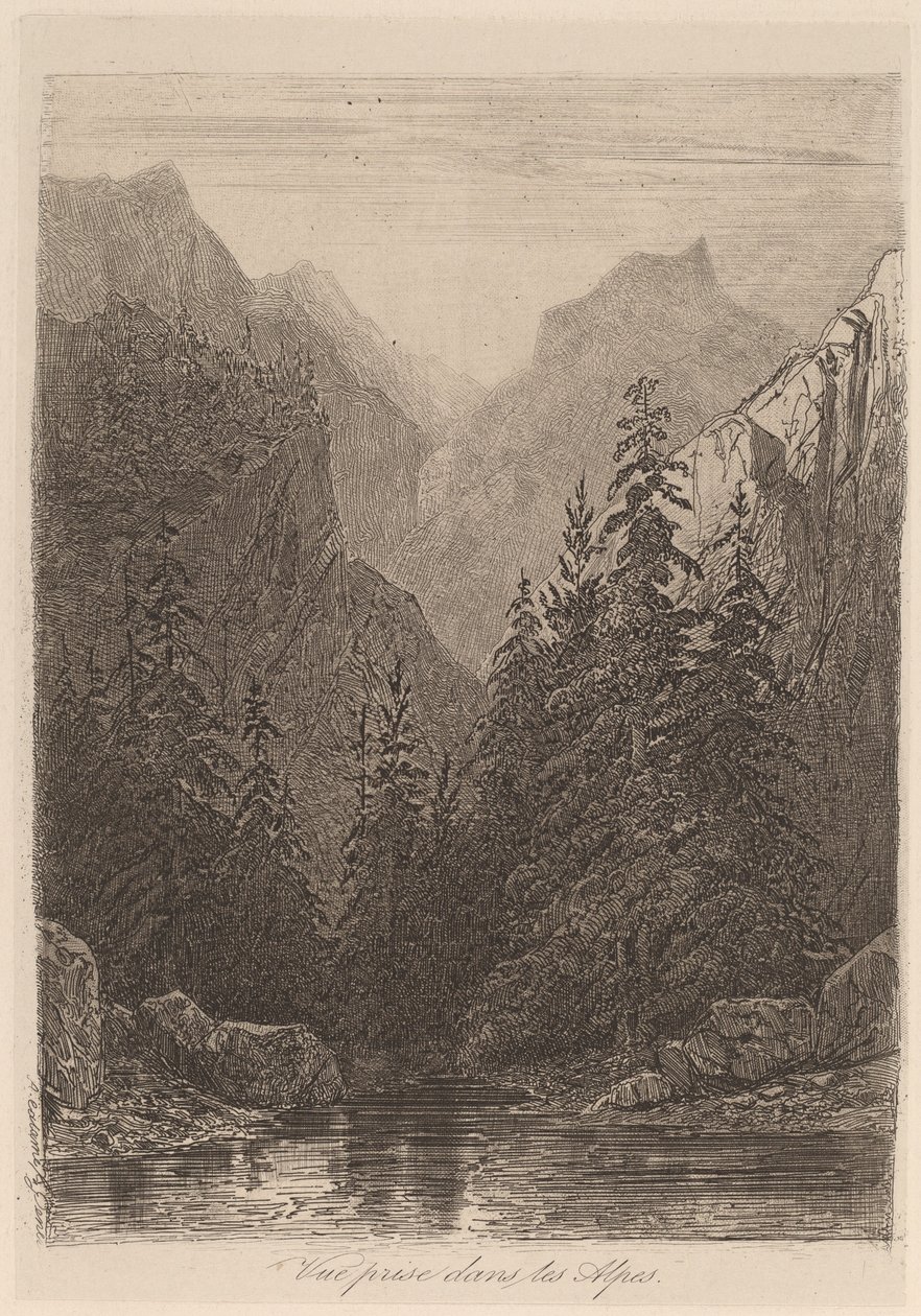 Vy tagen i Alperna av Alexandre Calame
