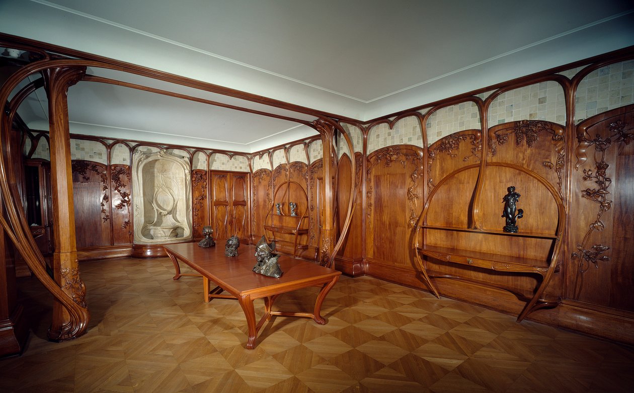 Alexandre Charpentier (1856 - 1909) i samarbete med Alexandre Bigot; Salle a krubba ca 1901; Paris, Musée d
