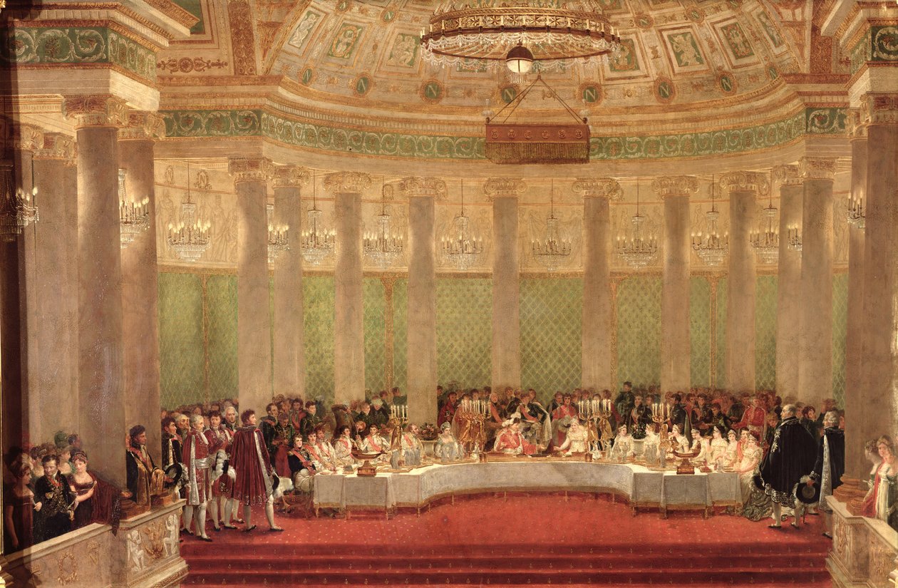 Banketten för bröllopet mellan Napoleon Bonaparte (1769-1821) och Marie-Louise de Habsbourg-Lorraine (1791-1847) 1810 av Alexandre Dufay