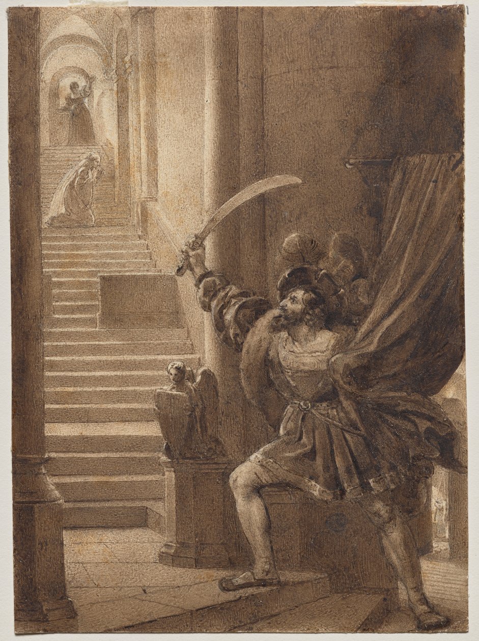 François I viftar med ett svärd av Alexandre Evariste Fragonard