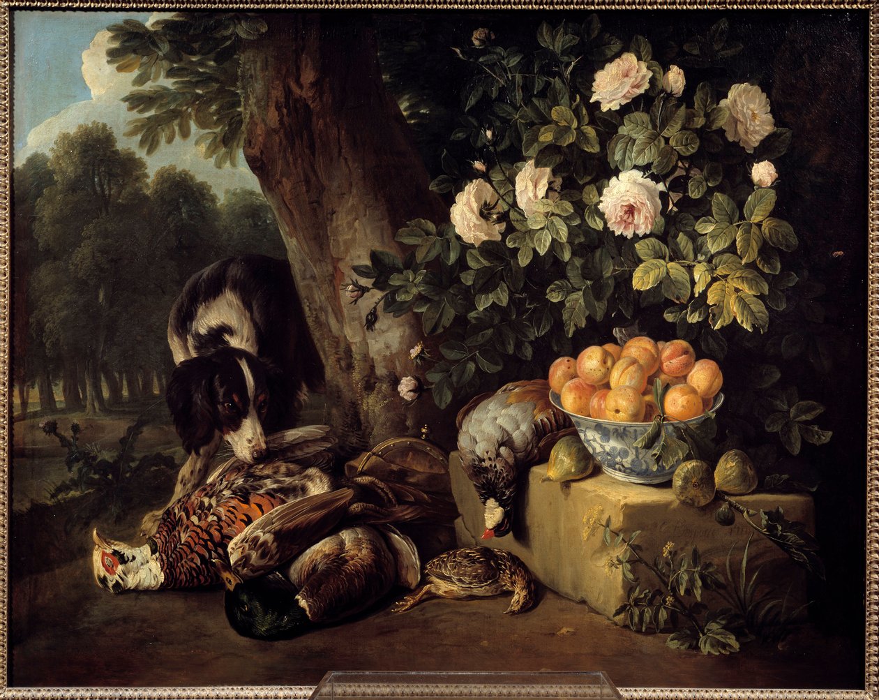 Stilleben med viltmålning av Francois Desportes (1661-1743) 1700-talets Paris, dekorativ konst av Alexandre Francois Desportes